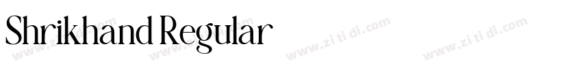 Shrikhand Regular字体转换